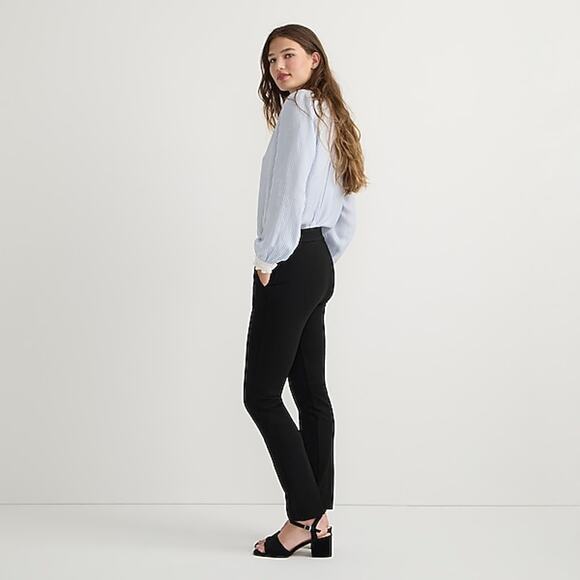 J.Crew Skinny Trouser in Italian Ponte • Black • Size 0 - Picture 4 of 10